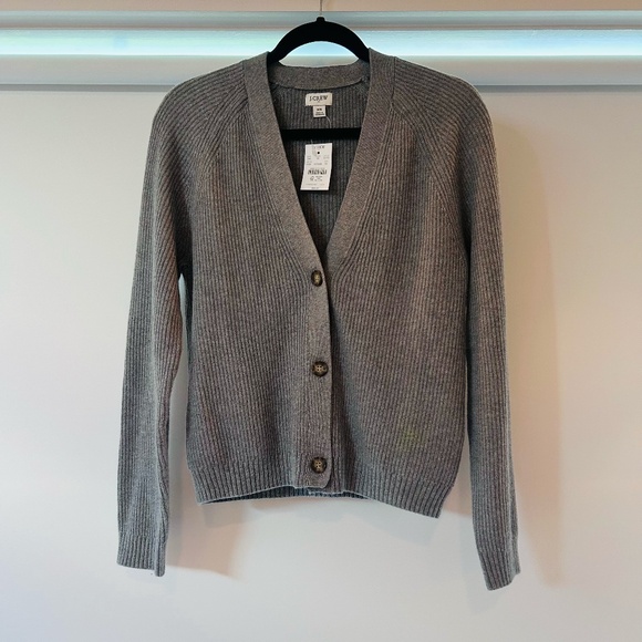 J.Crew Cotton-blend Ribbed Cardigan Sweater - Picture 4 of 6
